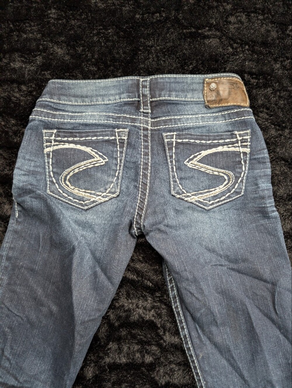 Silver Jeans Co Camden Womens W25 L31 Bootcut Jeans Blue Y2K Contrast Stitch
